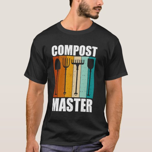 Compost Meester Biologische Tuinier Enthousiast T-shirt (Voorkant)