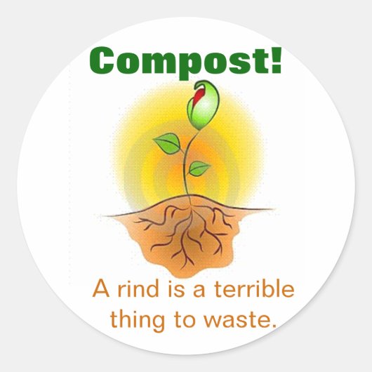 Compost Ronde Sticker (Voorkant)