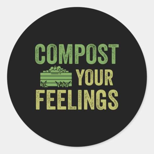 Compost Uw gevoelens Expert Com Composteren Worm Ronde Sticker (Voorkant)