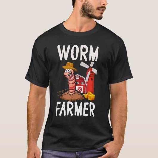 Compost Worm Farmer Expert Composter Composter WO T-shirt (Voorkant)