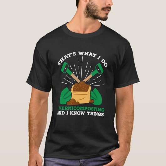 Composteren voor compost tuinder boer composteren t-shirt (Voorkant)