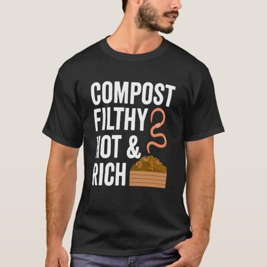 Composteren voor compost tuinder boer composteren t-shirt (Voorkant)
