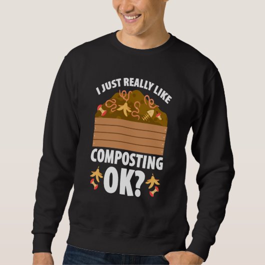 Composteren voor compost tuinder boer composteren trui (Voorkant)