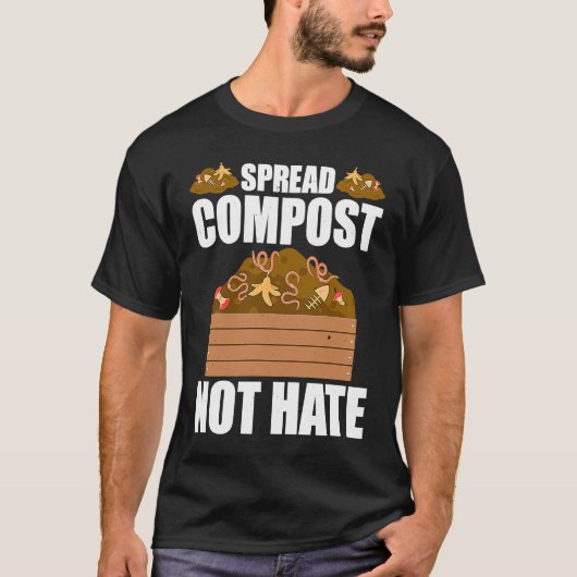 Composteren voor compost tuinder boer compostering t-shirt (Voorkant)