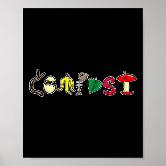 Compostering Recycling Earth Day Compost Recyclen Poster (Voorkant)