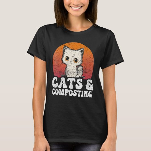 Compostkatten En Composterende Expert Composter Wo T-shirt (Voorkant)