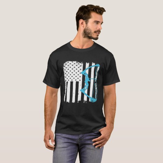 Compound Bow Archery Bowhunter Hunter Pride T-shir T-shirt (Voorkant volledig)