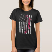 Compound Bow Archery USA American Flag Bowhunting T-shirt (Voorkant)