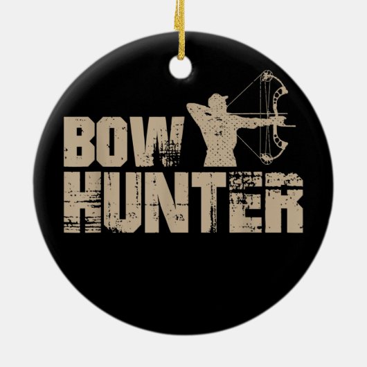 Compound Bow Hunting Deer Sport Hunt Hobby Keramisch Ornament (Achterkant)