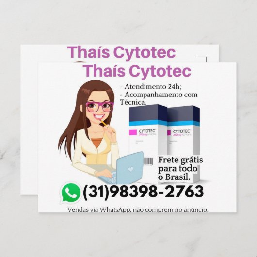 Comprar Cytotec Misoprostol Briefkaart (Voorkant / Achterkant)