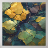 Compressed Mineral Wallpaper with Luminous Metalli Poster (Voorkant)