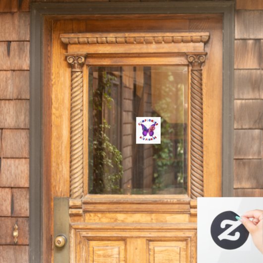 Compromissen beloven dat de ramen worden vastgepla raamsticker (Huis Deur)