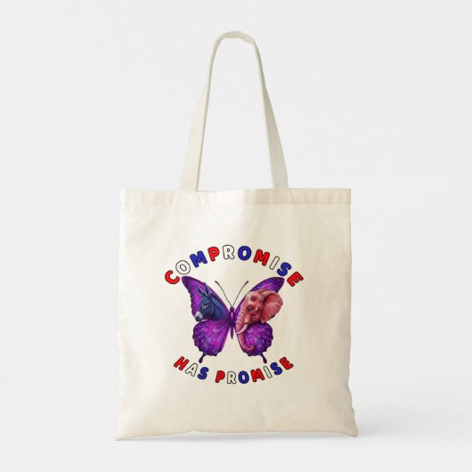 Compromissen zijn beloftes tote bag (Achterkant)