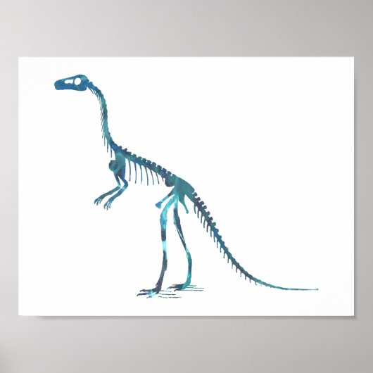 compsognathus skeleton poster (Voorkant)
