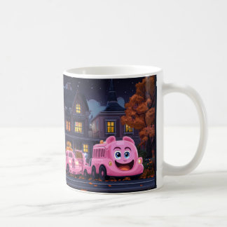 Comptine "Wielen op de bus" met het Halloween-them Koffiemok