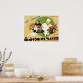 Comptoir Des Viandes Food and Art Poster (Keuken)