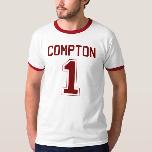 Compton #1 Football Jersey T-Shirt (Voorkant)