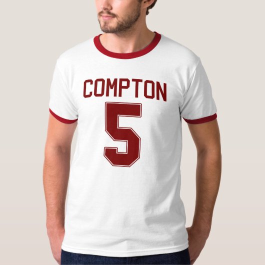 Compton #5 Football Jersey T-Shirt (Voorkant)