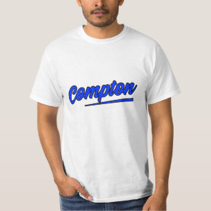Compton California Blue Typografie T-shirt