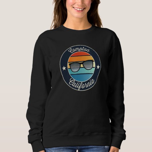 Compton California Ca Vacation Souvenir Sunbribril Trui (Voorkant)