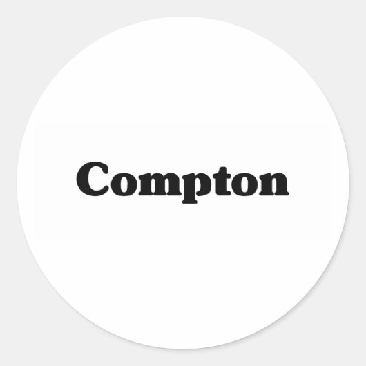 Compton Classic t shirten Ronde Sticker (Voorkant)