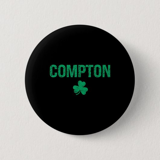 Compton Ierse Klaver St. Patrick's Day  Ronde Button 5,7 Cm (Voorkant)