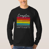 Compton Latitude- en Longitude Ca Los Angeles-vent T-shirt (Voorkant)
