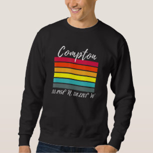 Compton Latitude- en Longitude Ca Los Angeles-vent Trui