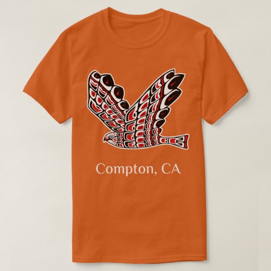 Compton Redailed Hawk Native American Bird of Prey T-shirt (Design voorkant)