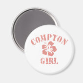 Compton roze meisje magneet (Voorkant / Achterkant)