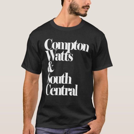 Compton Watts & South Central Hiphop T-shirt (Voorkant)