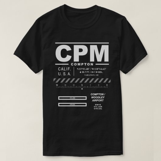 Compton / Woodley Airport CPM T-shirt (Design voorkant)