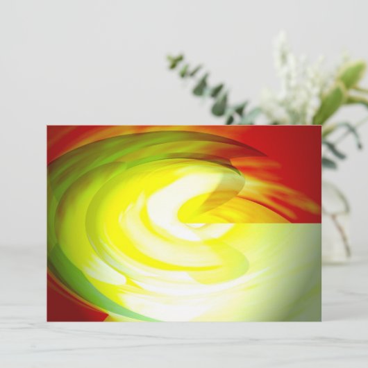 Computer Abstracte Kunstuitnodigingen Kaart (Staand voorkant)