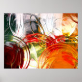 Computer Abstracte Posters - Digitale Kunstprint (Voorkant)