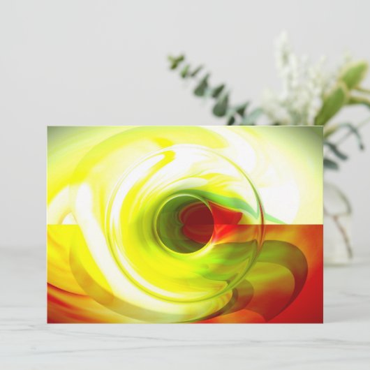 Computer Abstracte Uitnodiging (Staand voorkant)