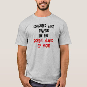 Computer Aided Drafter CAD Zombie Joke T-shirt