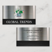 Computer Analyst Wereldkaart Visitekaartje (Voorkant / Achterkant)