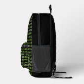 Computer Binaire Code Bedrukte Rugzak (Rechts)