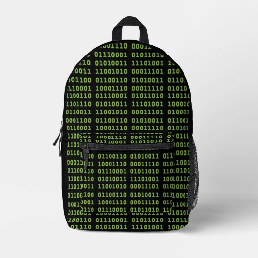 Computer Binaire Code Bedrukte Rugzak (Voorkant)