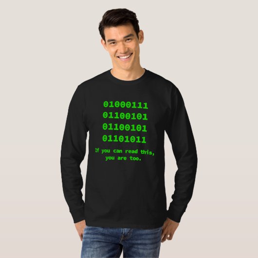 Computer Binaire Code Programmeur Software Enginee T-shirt (Voorkant volledig)
