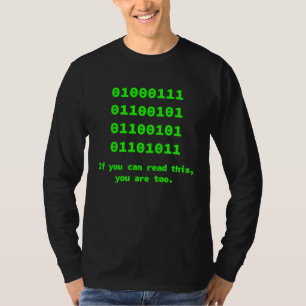 Computer Binaire Code Programmeur Software Enginee T-shirt