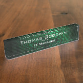 Computer Binary Code Data Networking IT Manager Naambordje (Zijkant)