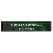 Computer Binary Code Data Networking IT Manager Naambordje (Voorkant)