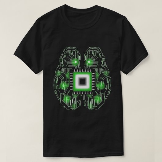 Computer Brain Circuit Board T-shirt (Design voorkant)