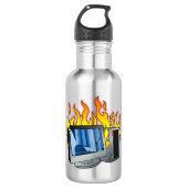 Computer brand waterfles (Voorkant)