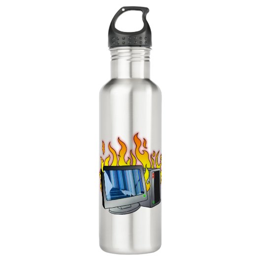 Computer brand waterfles waterfles (Voorkant)