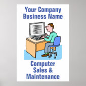 Computer Business Wall Mounted Poster (Voorkant)