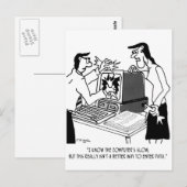 Computer Cartoon 1870 Briefkaart (Voorkant / Achterkant)