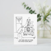 Computer Cartoon 3270 Briefkaart (Staand voorkant)