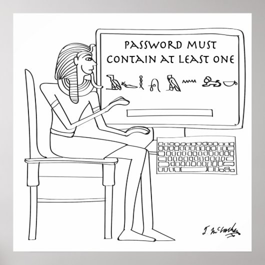 Computer Cartoon 9341 Poster (Voorkant)